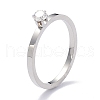 Mother's Day Rings 304 Stainless Steel Finger Rings RJEW-J071-13-P-1