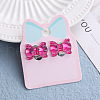 Alloy Plastic Clip-on Earrings for Kid WG9F41F-06-1