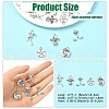 35Pcs 5 Styles Tibetan Style Zinc Alloy Pendants TIBEP-YW0001-95-2