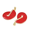 Brass Micro Pave Cubic Zirconia Pendants KK-C095-05G-2