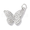 Rack Plating Brass Micro Pave Clear Cubic Zirconia Pendants KK-Z039-20P-1