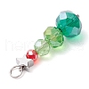 Christmas Theme Brass & Glass Pendants PALLOY-JF02997-4