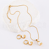 Stainless Steel Pendant Necklaces & Hoop Earrings Sets NW9605-3-4