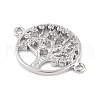 Brass Micro Pave Grade AAA Cubic Zirconia Links ZIRC-G090-95P-NR-2