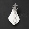 Natural White Shell Pendants SSHEL-G025-01P-2