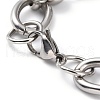 304 Stainless Steel Round Link Chain Bracelets BJEW-I293-01P-3