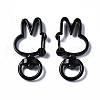Spray Painted Eco-Friendly Alloy Swivel Snap Hooks Clasps PALLOY-T080-12A-NR-2