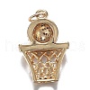 Brass Micro Clear Cubic Zirconia Pendants ZIRC-F120-034G-2