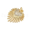 Brass Micro Pave Cubic Zirconia Pendants KK-S528-12G-2