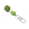 Synthetic Turquoise Beaded Round & Sea Turtle Pendant Decorations HJEW-JM03101-01-4