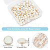 SUNNYCLUE 4 Strands AB Color Plated Natural Freshwater Shell Beads Strands BSHE-SC0001-19-2