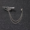 British Style Alloy Crystal Rhinestone Hanging Chain Brooch PW-WG82507-08-1