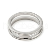 Ion Plating(IP) 304 Stainless Steel Rings RJEW-K268-04P-3