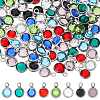 112Pcs 8 Colors 304 Stainless Steel with Glass Charms STAS-HS0001-04-1