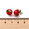 Brass Enamel Pendants KK-Z104-06G-03-3