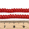 Opaque Spray Painted Glass Beads GLAA-ZX008-4mm-18N-4