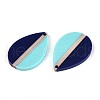 Opaque Resin & Wood Pendants RESI-T057-68A-2