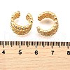 Brass Micro Pave Clear Cubic Zirconia Cuff Earrings EJEW-F370-38A-G-5