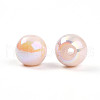 Electroplate Pearlized Glass Pearl Beads EGLA-T021-14B-10-2