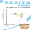 SUNNYCLUE 200Pcs 304 Stainless Steel Stud Earring Findings FIND-SC0011-14-2