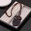 Nuggets Geometirc Resin Pendant Faux Suede Cord Long Necklaces FS-WG02B20-02-2