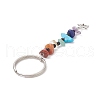 Natural Gemstone Chips Keychains KEYC-JKC00474-01-3