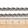 Tarnish Resistant Trendy Men's 304 Stainless Steel Rope Chain Necklaces NJEW-M072-D-02-3