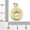 Rack Plating Brass Micro Pave Cubic Zirconia Pendants KK-K401-77G-3