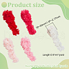 BENECREAT 5 Yards 5 Colors Polyester Chiffon Lace Trim SRIB-BC0001-29-2