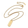 304 Stainless Steel Rectangle Number Pendant Necklaces NJEW-D300-01G-06-4