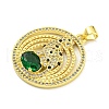 Brass Micro Pave Cubic Zirconia Pendants KK-K354-17G-2