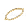 Brass Crystal Rhinestone Oval Ring Links Connector Charms KK-S035-05G-2