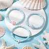3Pcs 3 Styles Flat Round Handmade Polymer Clay Heishi Beads Beaded Stretch Bracelets BJEW-JB11711-1