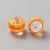 Transparent Painted Glass Beads GLAA-WH20007-01C-2