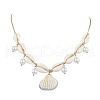 Natural Cowrie Shell Necklaces NJEW-TA00187-2