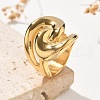 304 Stainless Steel Crossover Finger Rings RJEW-Q012-07G-2