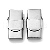 Non-Tarnish 201 Stainless Steel Watch Band Clasps X-STAS-C006-1-02-2