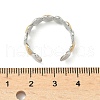 304 Stainless Steel Double Color Cuff Rings RJEW-S635-01GP-C-5