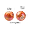 AB Color Wave Printed Acrylic Beads SACR-YW0001-48-4