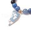 Natural Mixed Gemstone Beads Stretch Bracelets for Women BJEW-TA00573-04-3