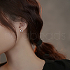 925 Sterling Silver Clear Cubic Zirconia Star Stud Earrings CK5950-3
