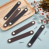HOBBIESAY 6 Sets 2 Colors Oval Leather Cabinet Handles FIND-HY0003-57-4