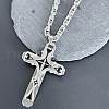 Gothic Style Cross 304 Stainless Steel Pendant Necklace & Link Bracelet FS-WG287BB-03-2