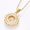 304 Stainless Steel Initial Pendant Necklaces NJEW-H486-30G-K-2