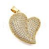 Brass Micro Pave Cubic Zirconia Pendants KK-C094-01B-G-1