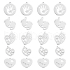 SUNNYCLUE 20Pcs 5 Style Mother's Day 304 Stainless Steel Pendants STAS-SC0004-09-1