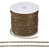 Brass Coated Iron Flat Cable Chains CH-TAC0007-02AB-1