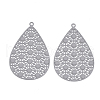 430 Stainless Steel Filigree Pendants STAS-S108-25A-01-2