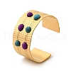 304 Stainless Steel Cuff Bangles for Women BJEW-Z109-05G-2