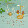 SUPERFINDINGS 40Pcs Brass Earring Hooks KK-FH0007-64G-5